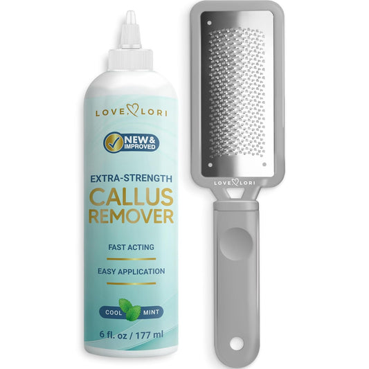 Foot Callus Remover Kit - Foot File & Callus Gel Feet Scrubber Dead Skin Scraper Bundle