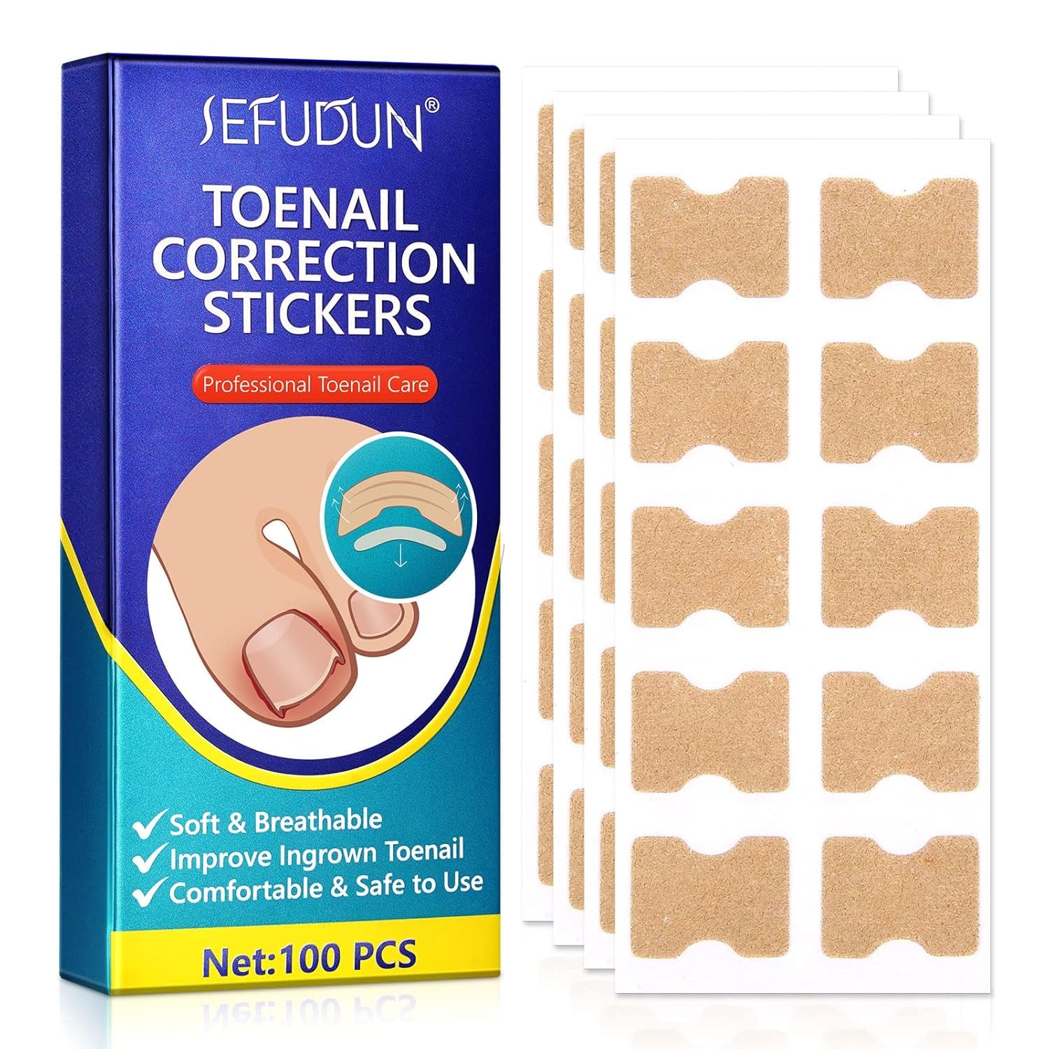 Ingrown Toenail Corrector Patches, 100Pcs