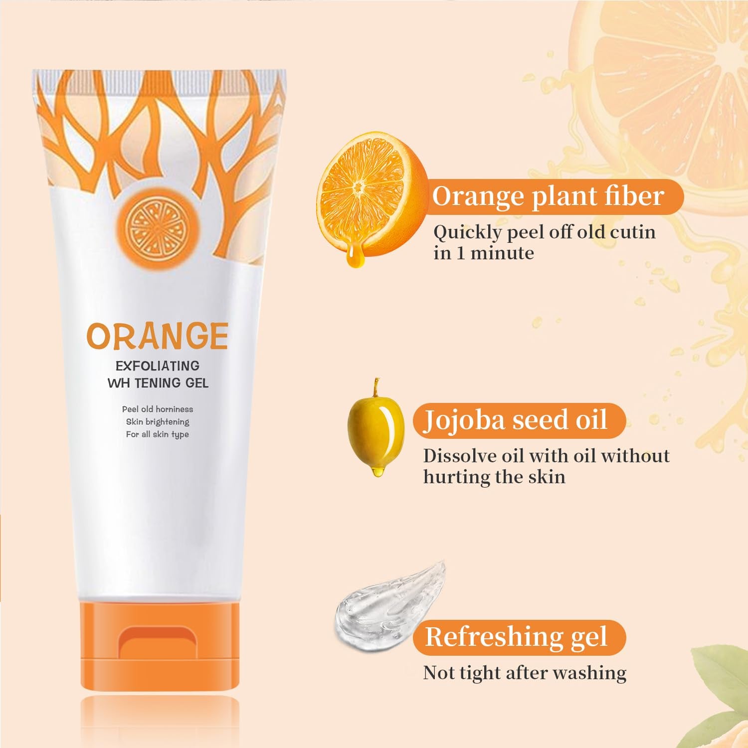 Orange Exfoliating Gel Scrub for Face & Body